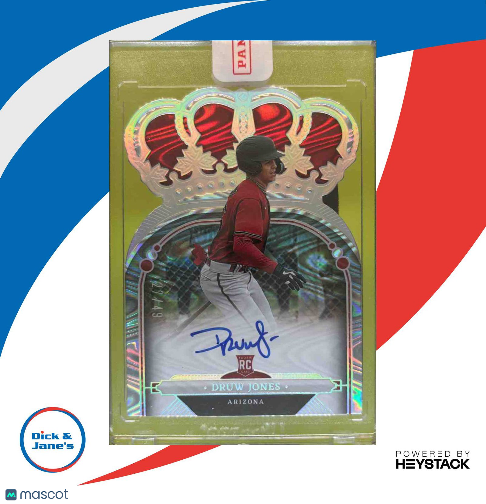 2023 Chronicles Druw Jones Rookie Crown Signatures Holo Silver /49 #Diamondbacks - Sports Cards