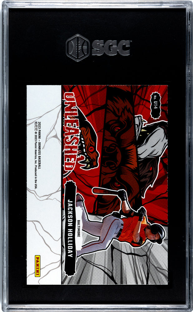 2023 Donruss Jackson Holliday Unleashed Pink Fireworks #U14 SGC 9 - Graded Sports Cards