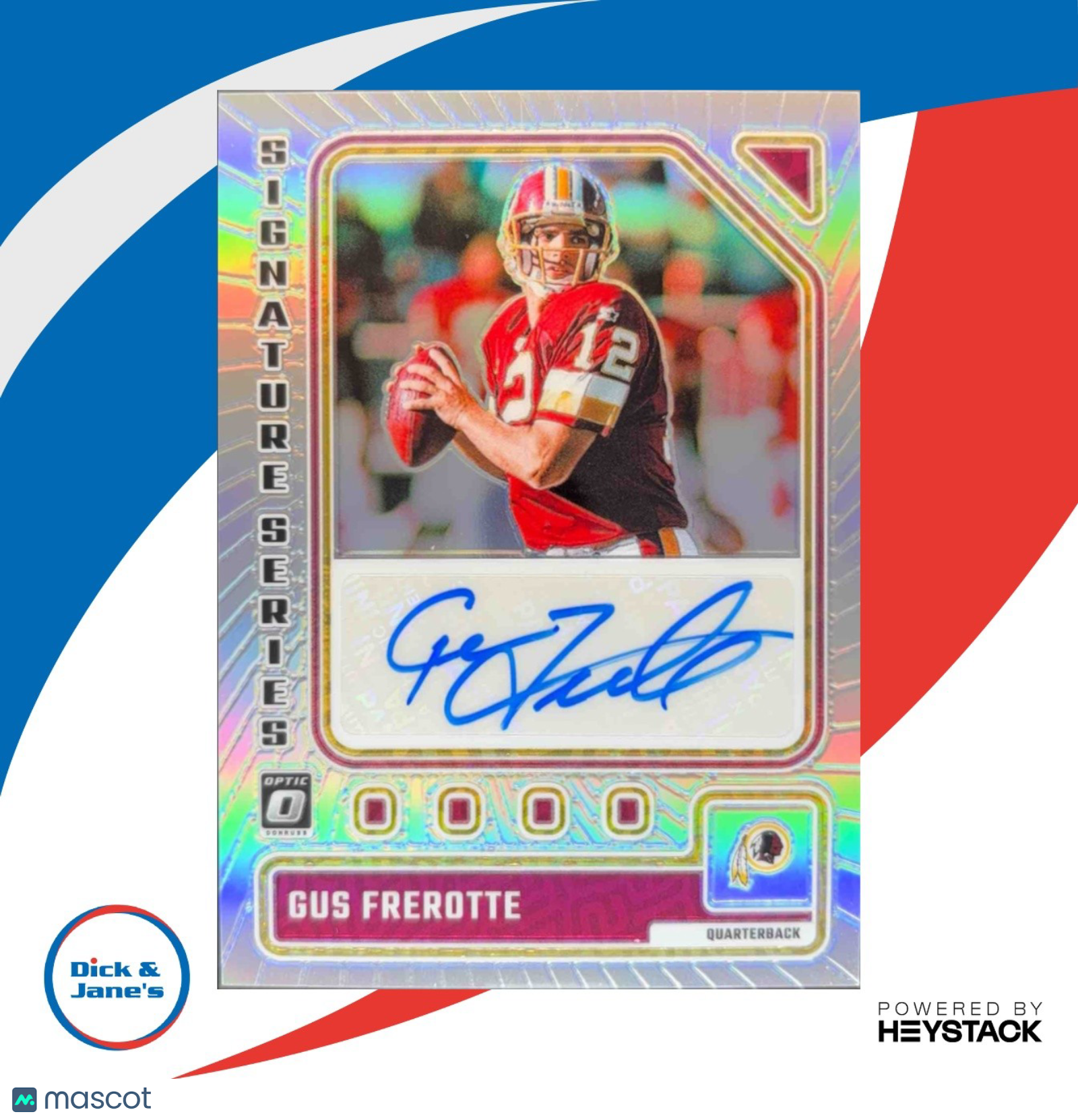 2023 Donruss Optic Gus Frerotte Signature Series Holo Prizm Auto Washington - Sports Cards
