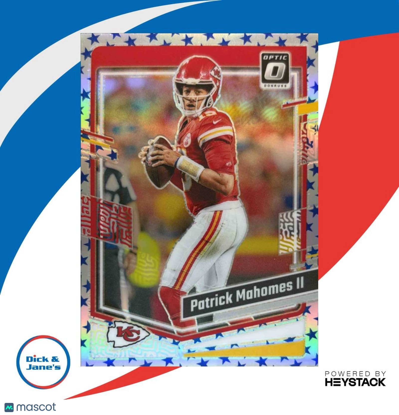 2023 Donruss Optic Patrick Mahomes II Blue Stars Prizm #93 Kansas City Chiefs - Sports Cards