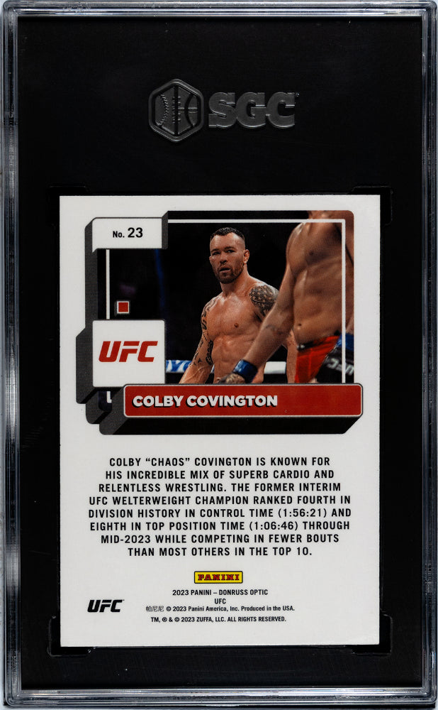 2023 Donruss Optic UFC Colby Covington #23 SGC 9 - Graded Sports Cards