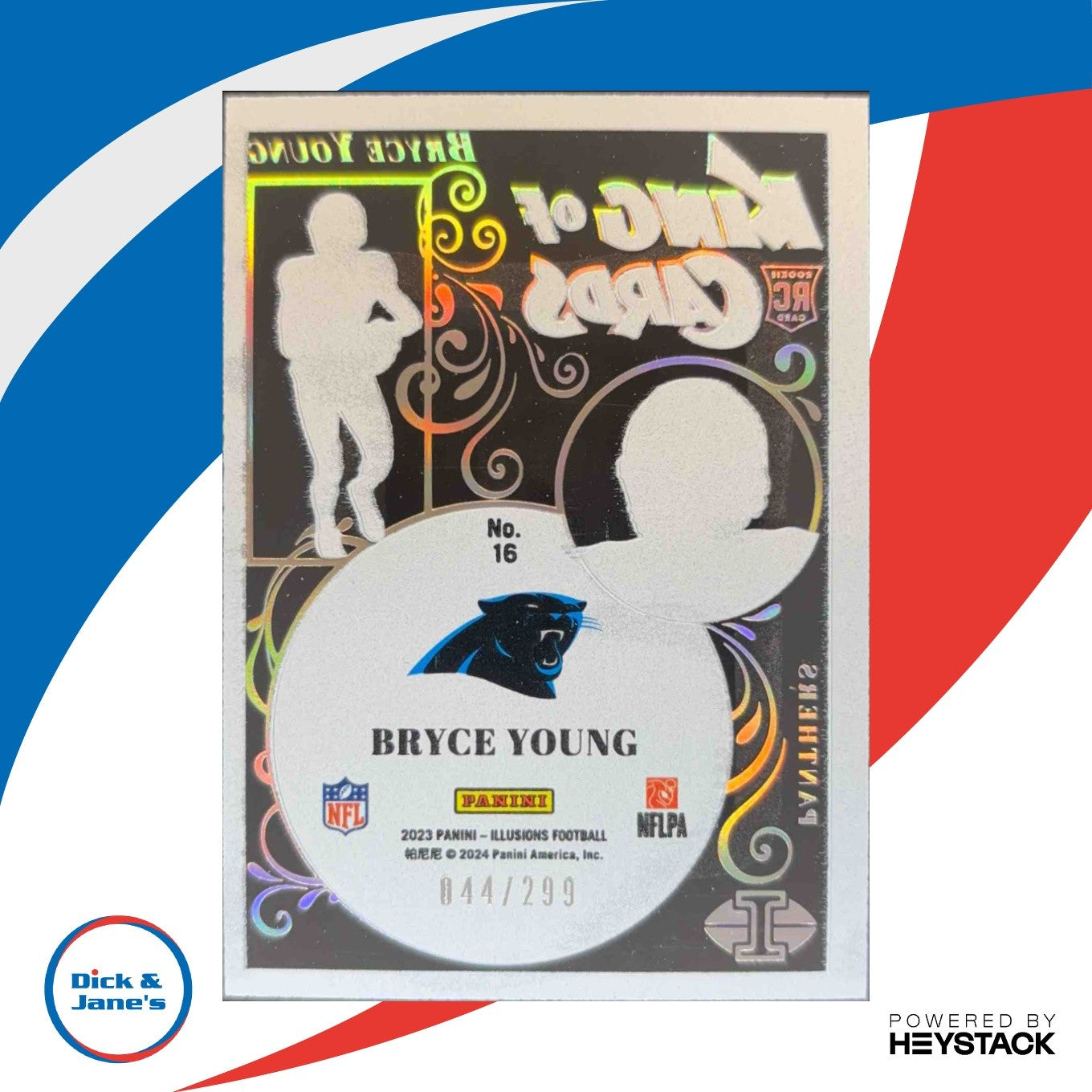 2023 Illusions Bryce Young King of Cards Light Blue 44/299 RC Carolina Panthers - Sports Cards