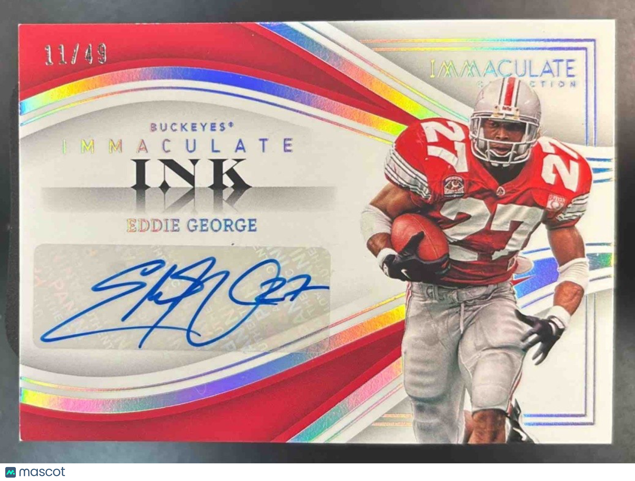 2023 Immaculate Collection Collegiate Eddie George Ink /49 Auto Buckeyes - Sports Cards