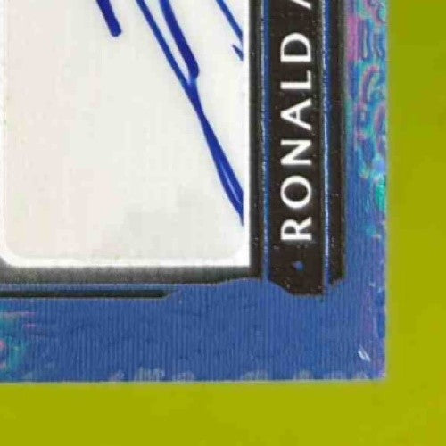 2023 Leaf Art of Sport Ronald Acuna Jr. Auto Blue /15 #BA-RAJ - Sports Cards
