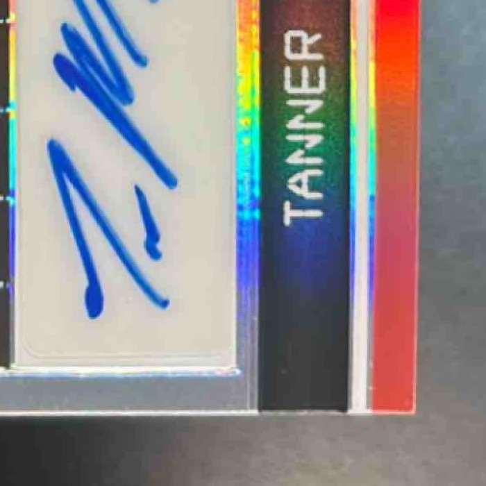 2023 Leaf Eclectic Tanner McKee Valiant Rising Stock Auto Red /9 RC Eagles - Sports Cards