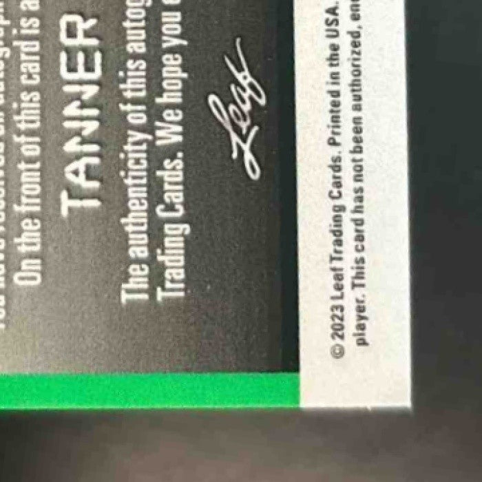 2023 Leaf Eclectic Tanner McKee Valiant Rising Stock Auto Red /9 RC Eagles - Sports Cards