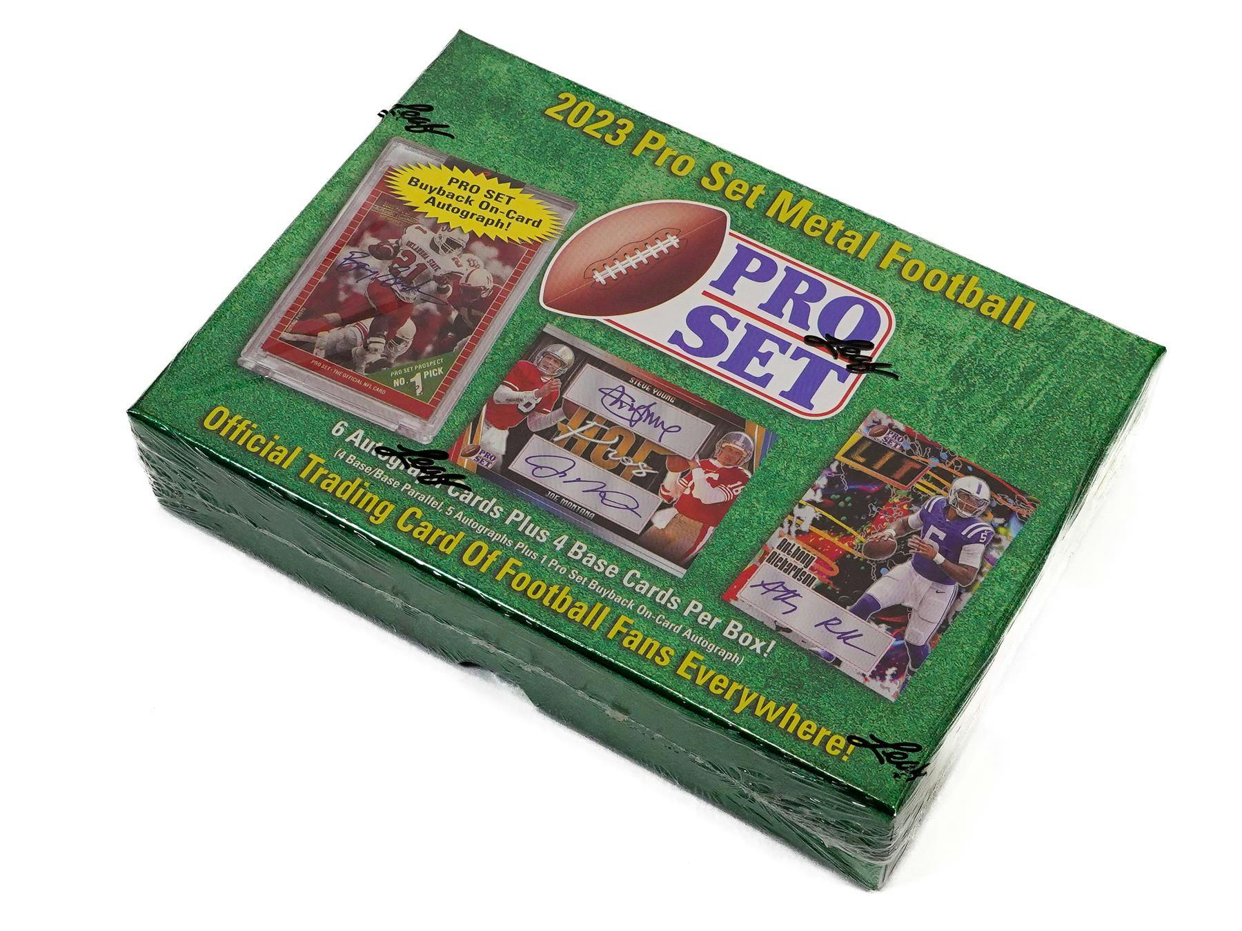 2023 Leaf Pro Set Metal Football Hobby Box (6 Autos / Box) Stroud & More! - NFL Hobby Box