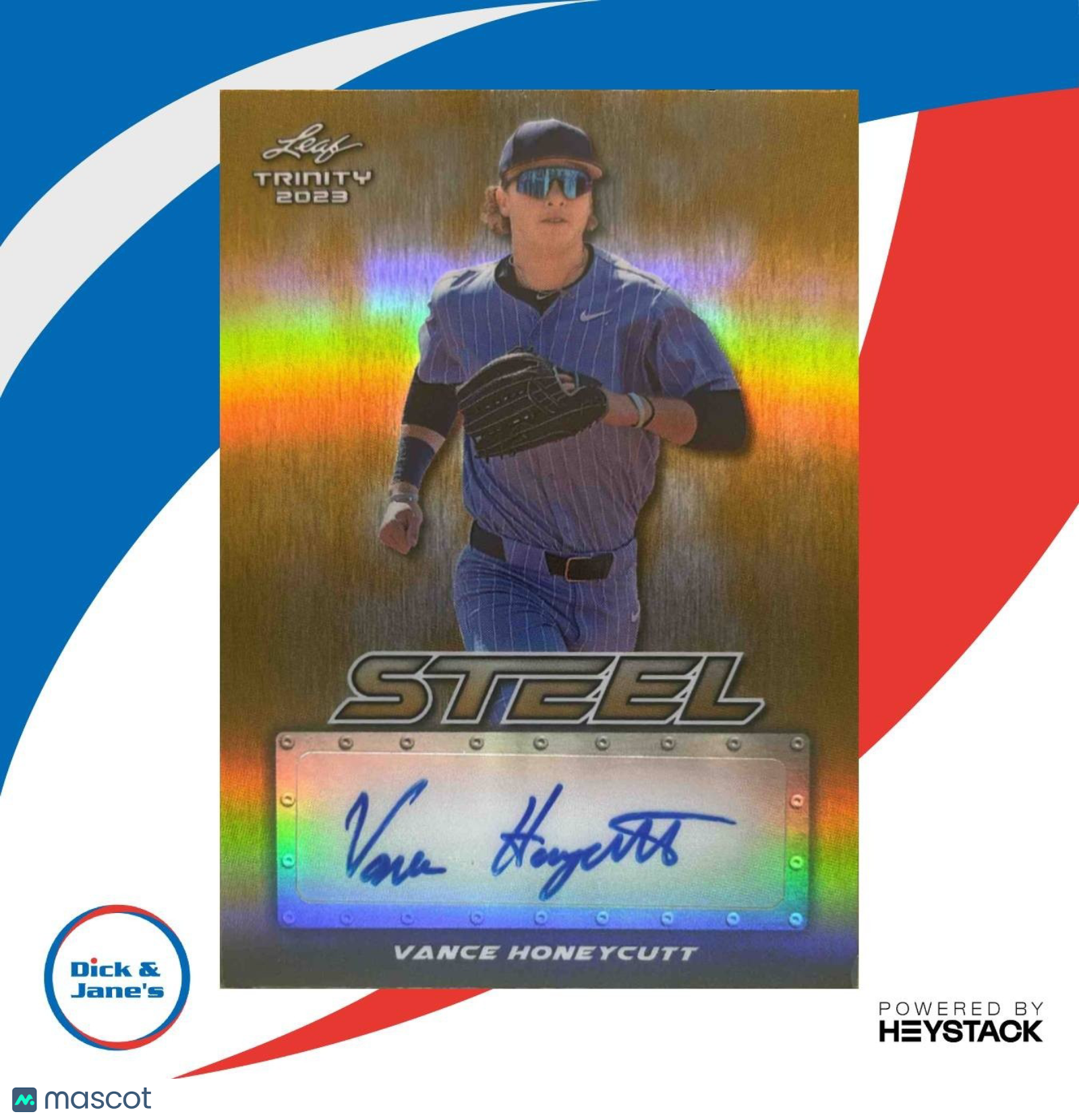 2023 Leaf Trinity Vance Honeycutt Steel Gold 1/1 #S-VH1 Auto Baltimore Orioles - Sports Cards