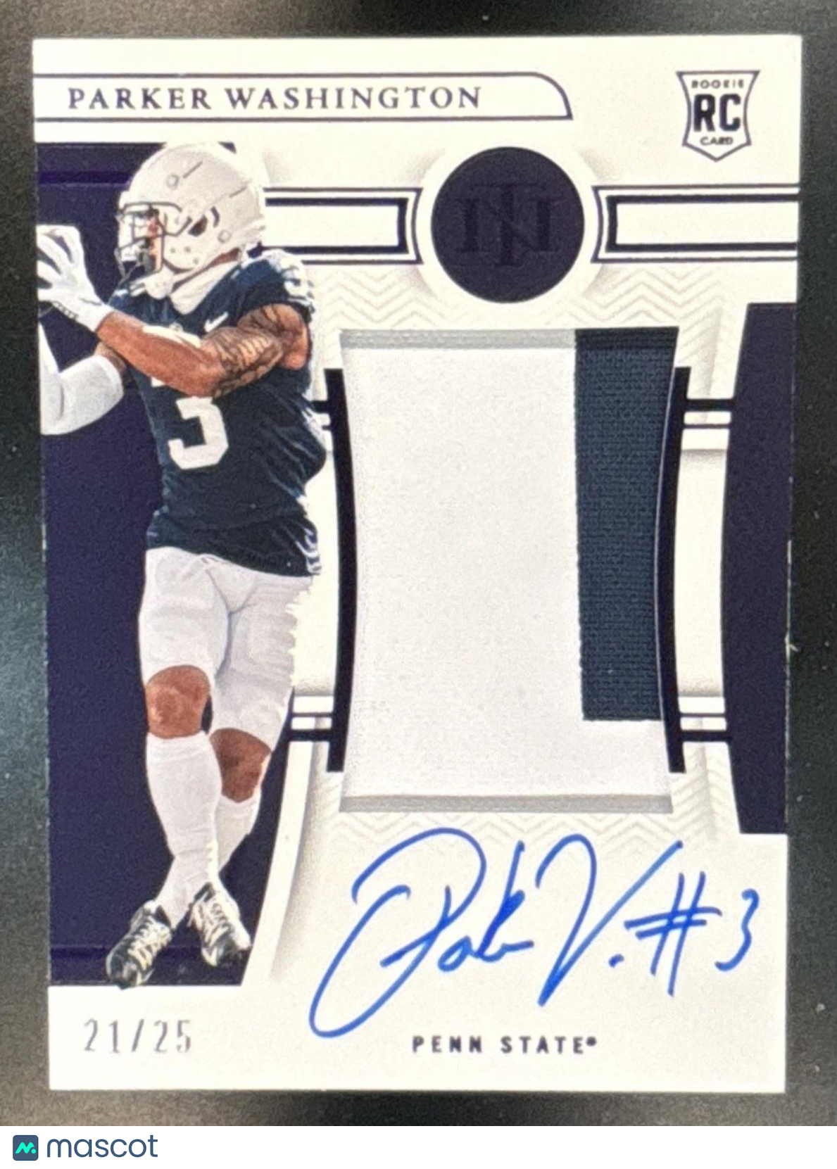 2023 National Treasures Collegiate Parker Washington /99 MEM Auto RC - Sports Cards