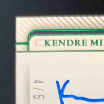 2023 National Treasures Kendre Miller Crossover Rookie Patch Auto Laundry Tag /5 - Sports Cards