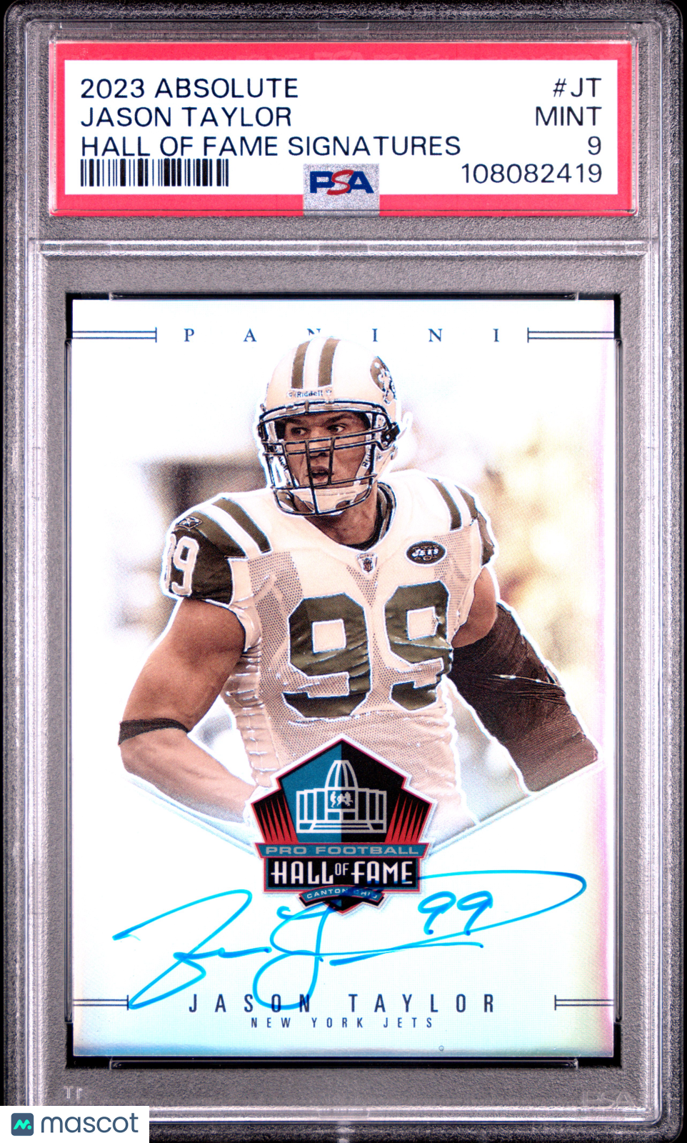 2023 Panini Absolute Hall Of Fame Signatures Jason Taylor Auto 36/50 #JT PSA 9 - Graded Sports Cards