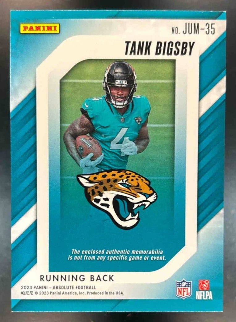 2023 Panini Absolute Tank Bigsby Jumbo Football 1/5 MEM RC Jacksonville Jaguars - Sports Cards