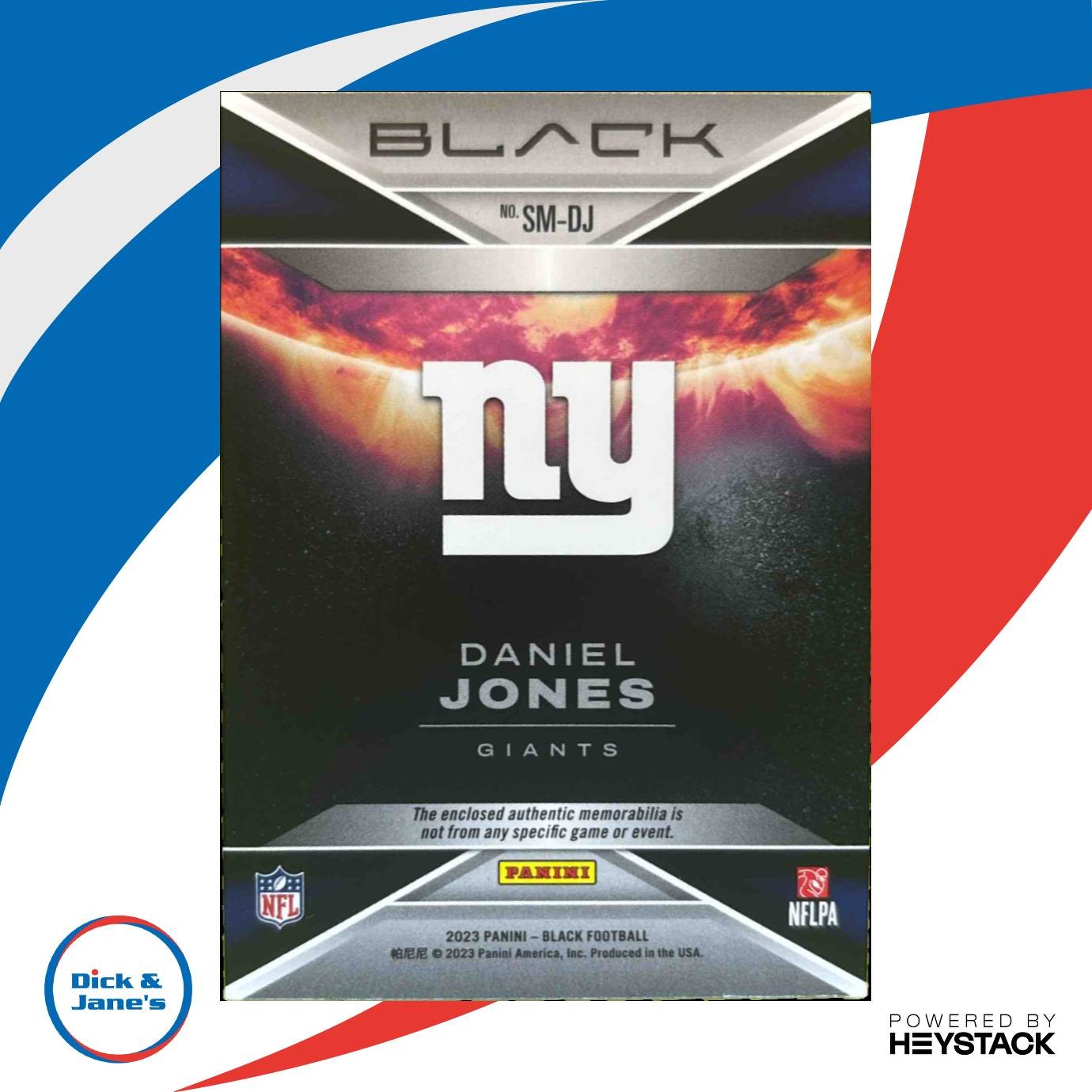 2023 Panini Black Daniel Jones Starlight Materials Ruby 05/10 New York Giants - Sports Cards