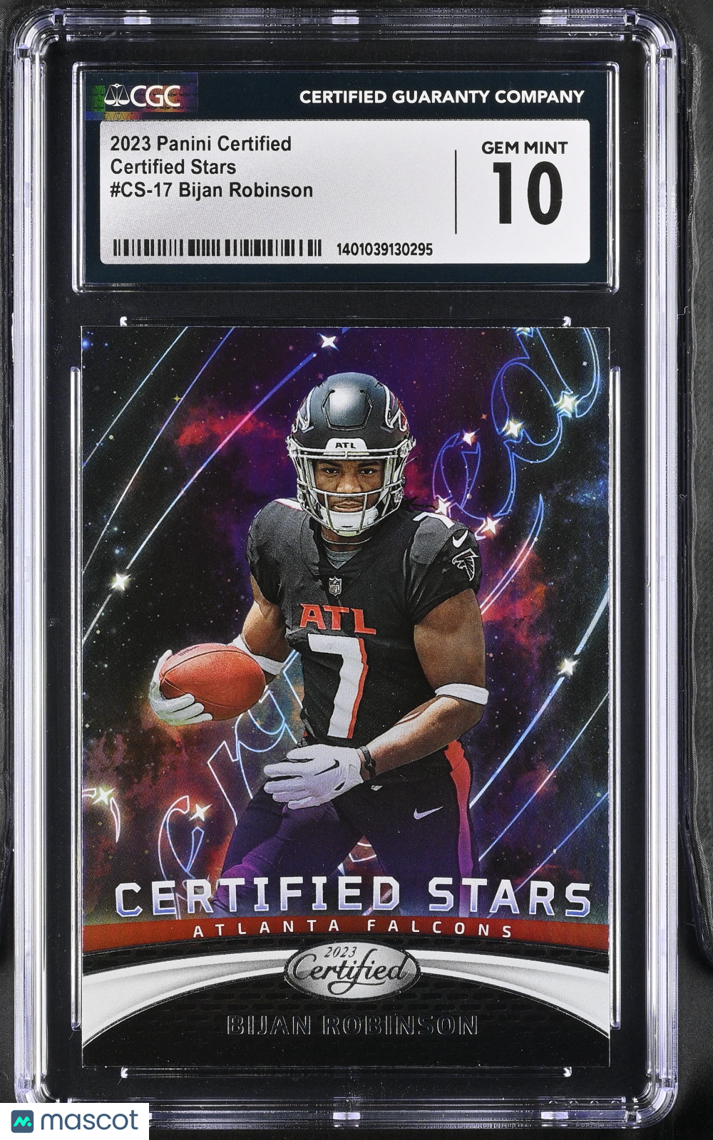 2023 Panini Certified Bijan Robinson Certified Stars #CS-17 CGC 10 Atlanta Hawks - Graded Sports Cards