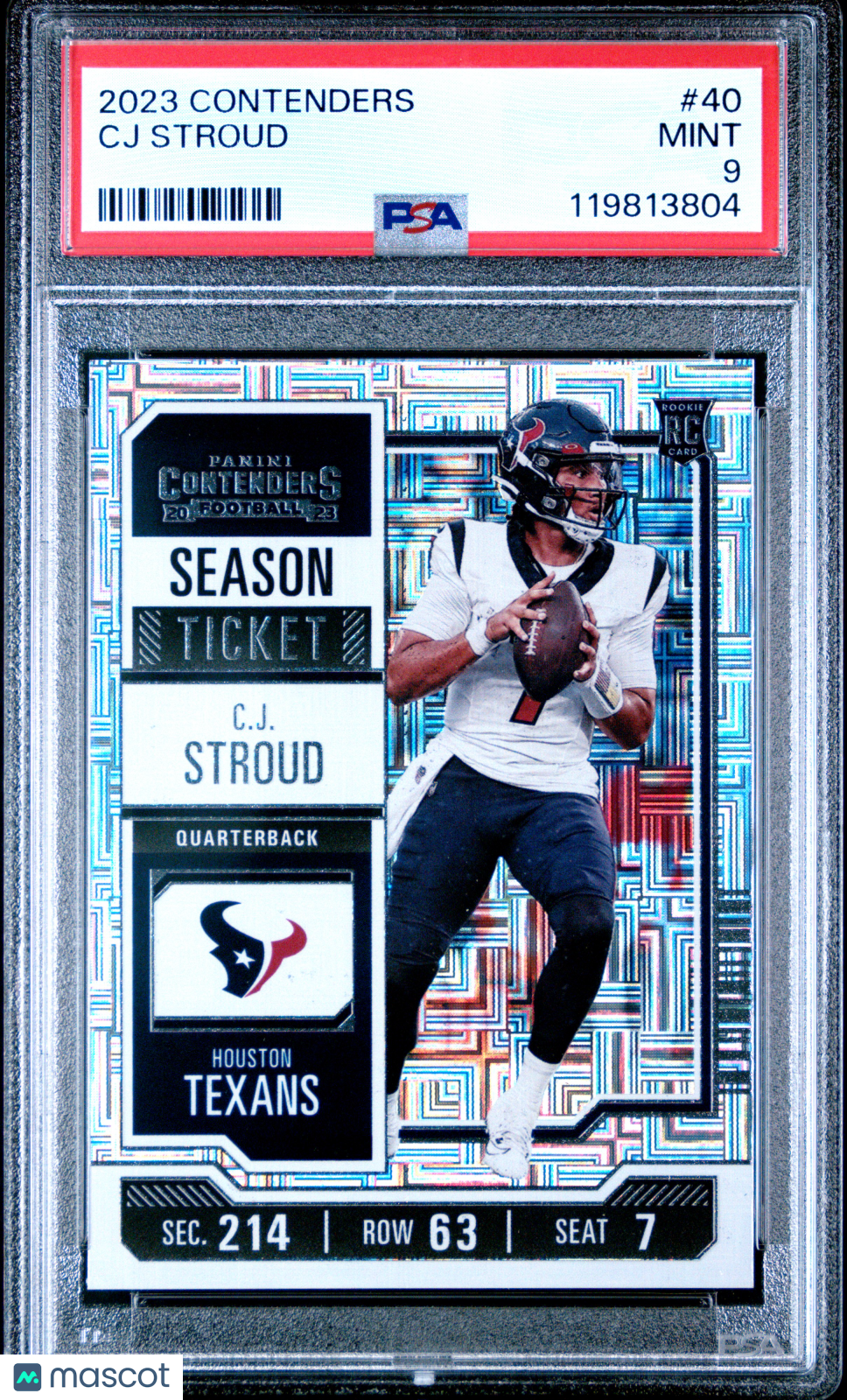 2023 Panini Contenders CJ Stroud Rookie #40 PSA 9 MINT Houston Texans - Graded Sports Cards
