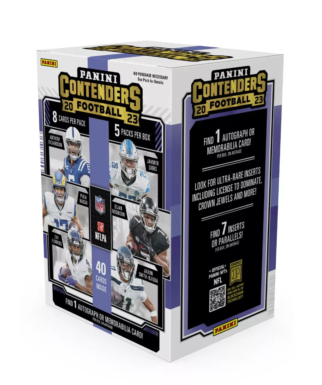2023 Panini Contenders ROYAL BLUE HOBBY Blaster Box (1 Auto or 1 Rookie Ticket Swatch) 40 Cards - NFL Blaster