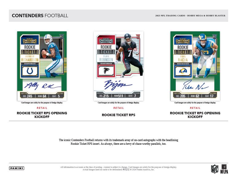 2023 Panini Contenders ROYAL BLUE HOBBY Blaster Box (1 Auto or 1 Rookie Ticket Swatch) 40 Cards - NFL Blaster