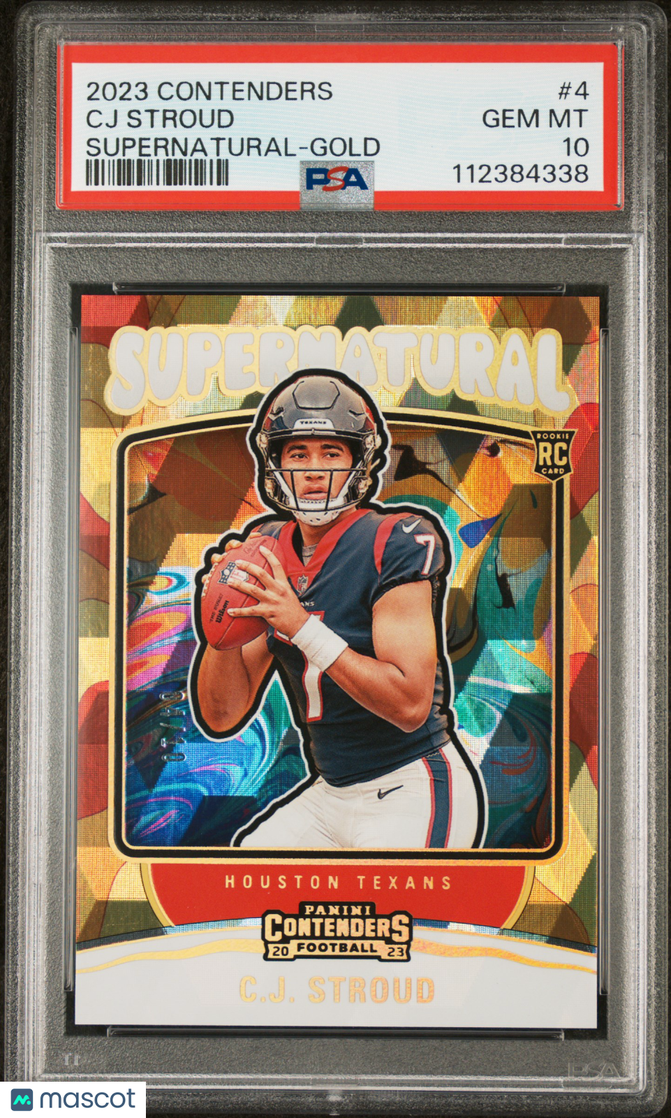 2023 Panini Contenders Supernatural CJ Stroud Gold 04/10 #4 PSA 10 - Graded Sports Cards