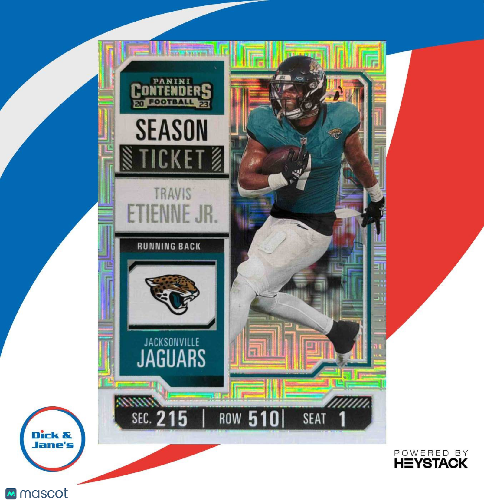 2023 Panini Contenders Travis Etienne Jr. #47 Season Ticket Jacksonville Jaguars - Sports Cards