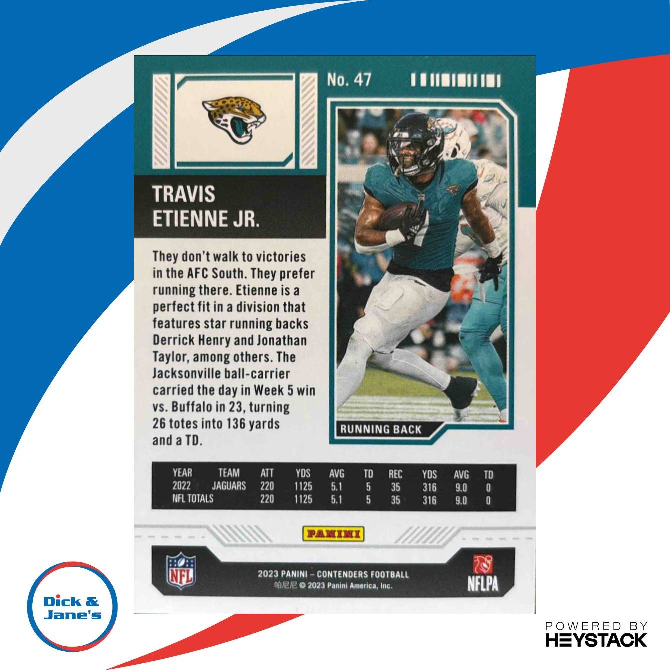 2023 Panini Contenders Travis Etienne Jr. #47 Season Ticket Jacksonville Jaguars - Sports Cards