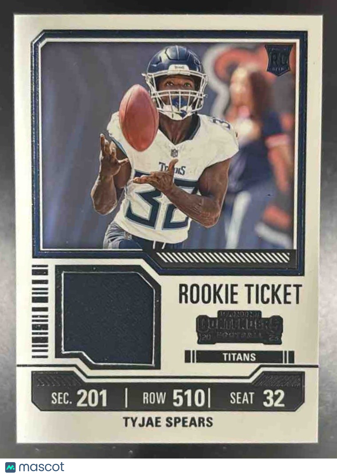 2023 Panini Contenders Tyjae Spears Rookie Ticket Swatches RC Tennessee Titans - Sports Cards