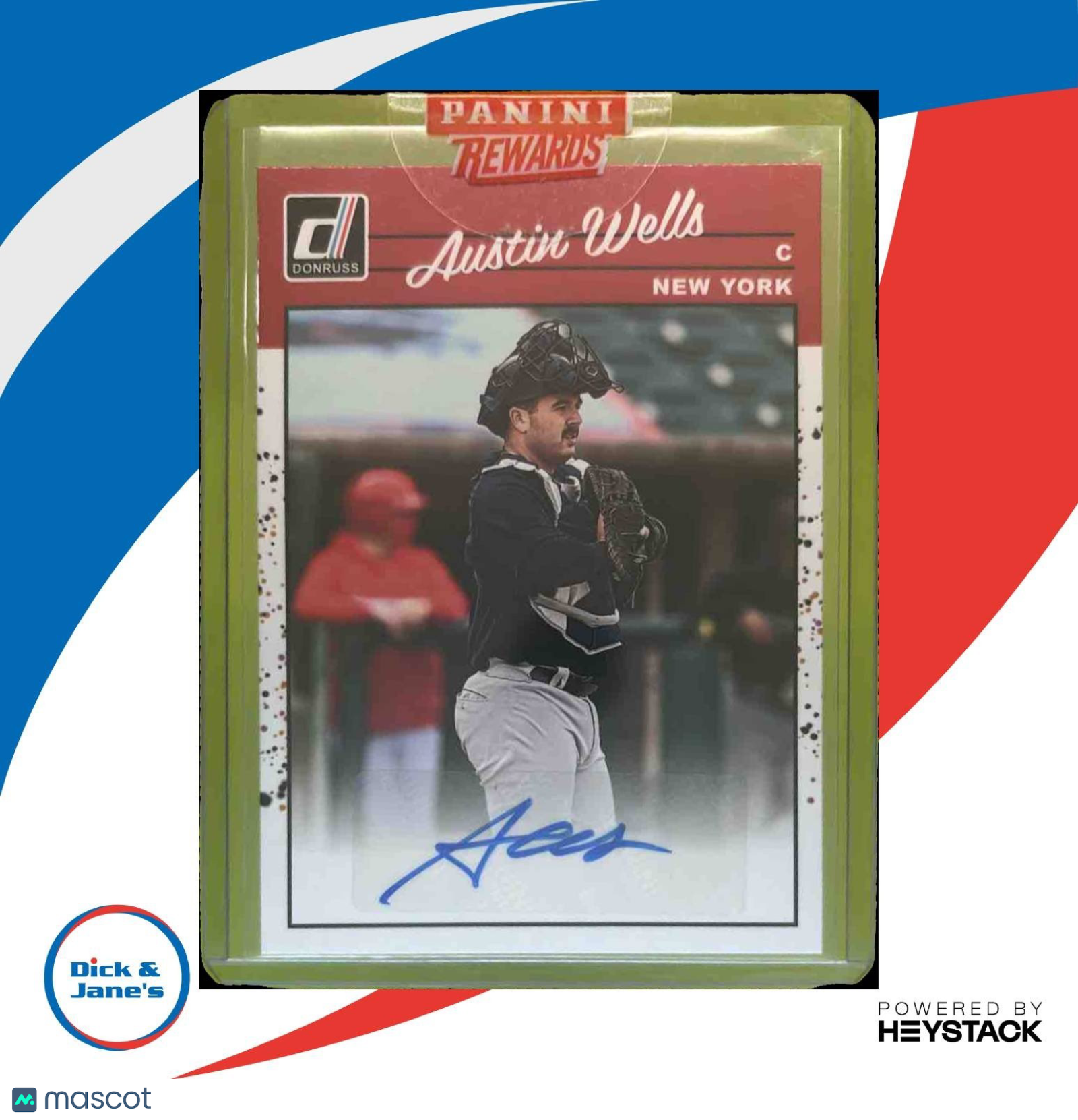 2023 Panini Donruss Austin Wells Retro 1990 Signatures Auto New York Yankees - Sports Cards