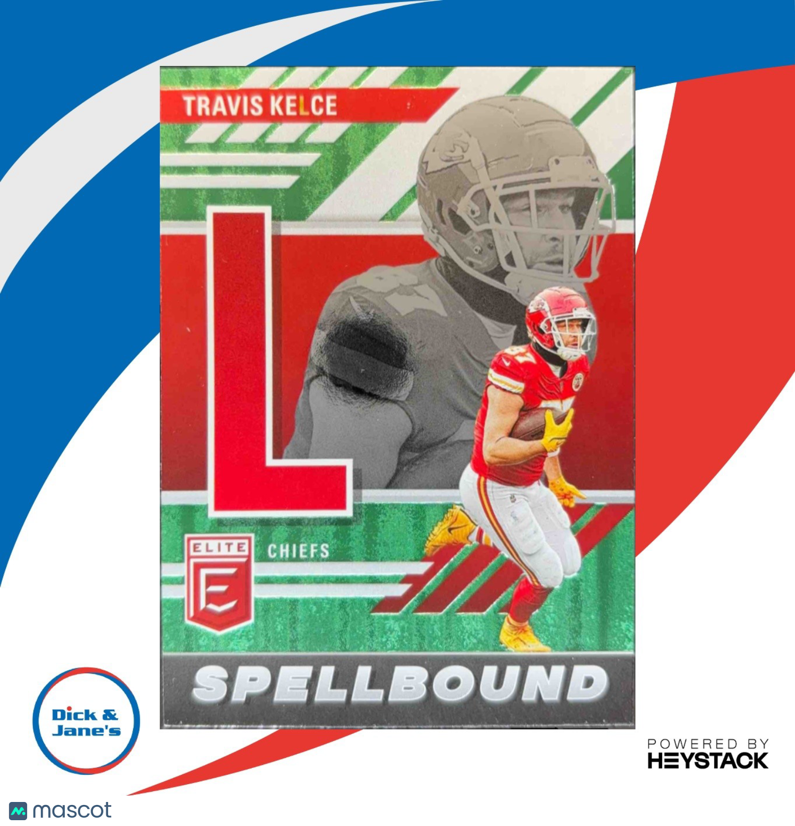 2023 Panini Donruss Elite Travis Kelce Spellbound Green #SB-TK3 Kansas City - Sports Cards