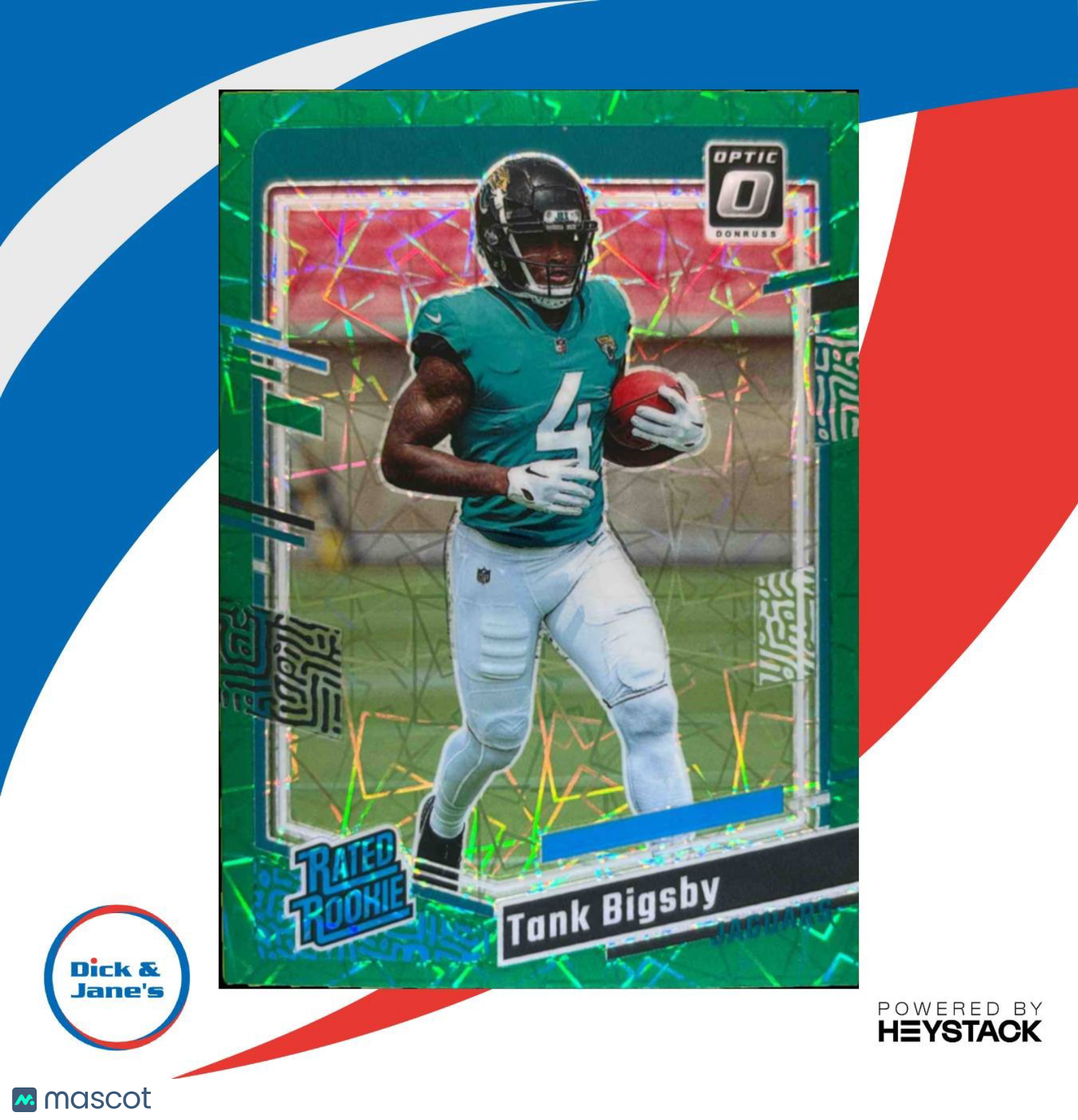 2023 Panini Donruss Optic Tank Bigsby Green Velocity #252 RC Jaguars - Sports Cards