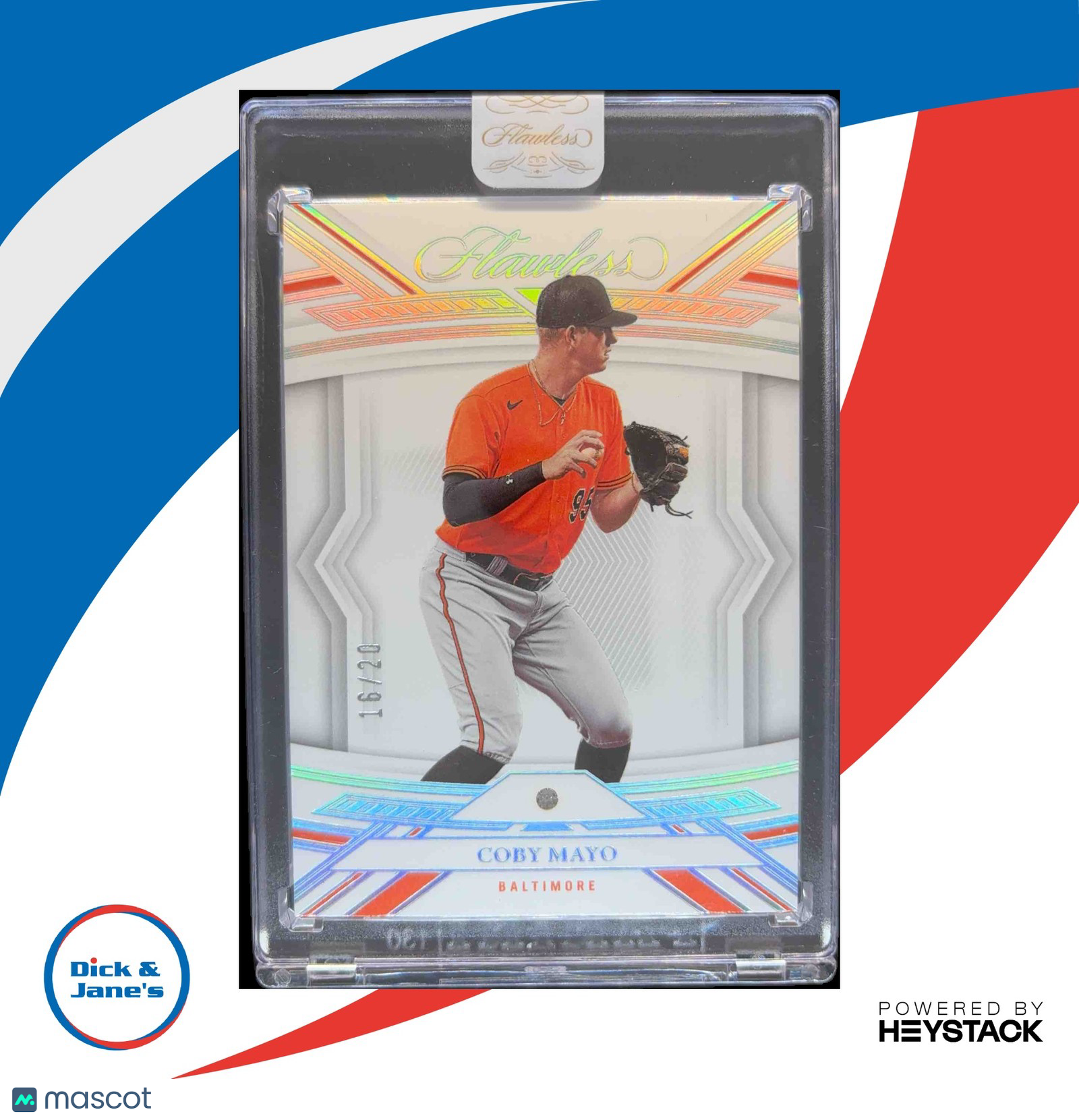 2023 Panini Flawless Coby Mayo 16/20 #34 Baltimore Orioles - Sports Cards