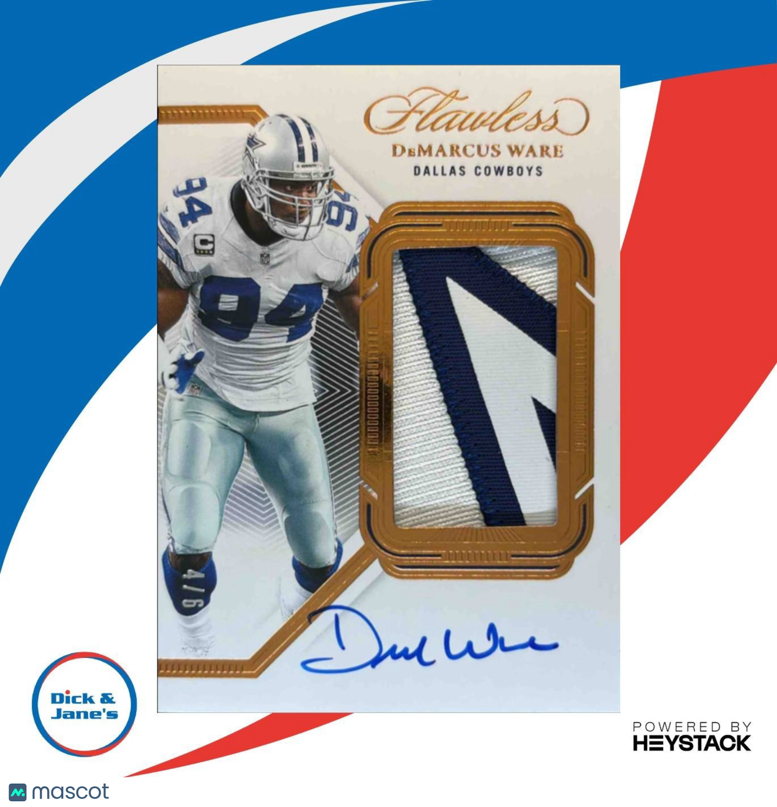 2023 Panini Flawless DeMarcus Ware Patch Auto Bronze 4/6 MEM Dallas Cowboys - Sports Cards