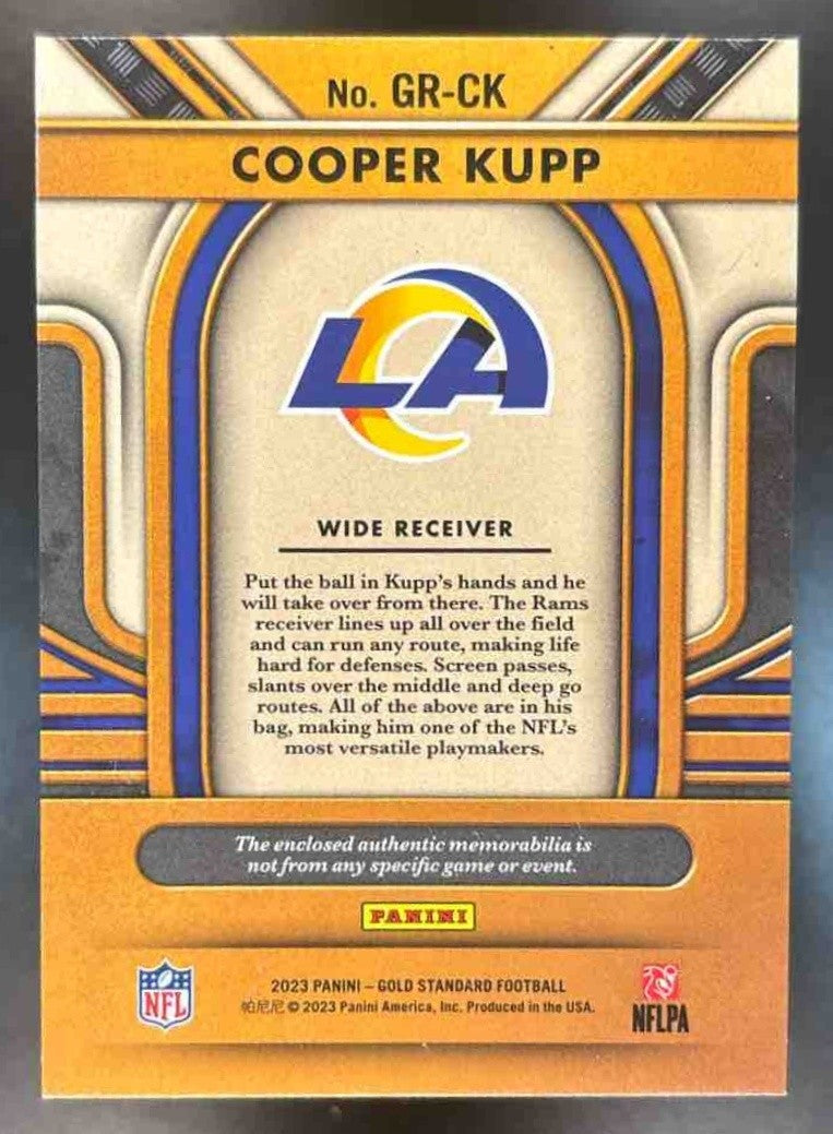 2023 Panini Gold Standard Cooper Kupp Rush Rose /24 MEM - Sports Cards