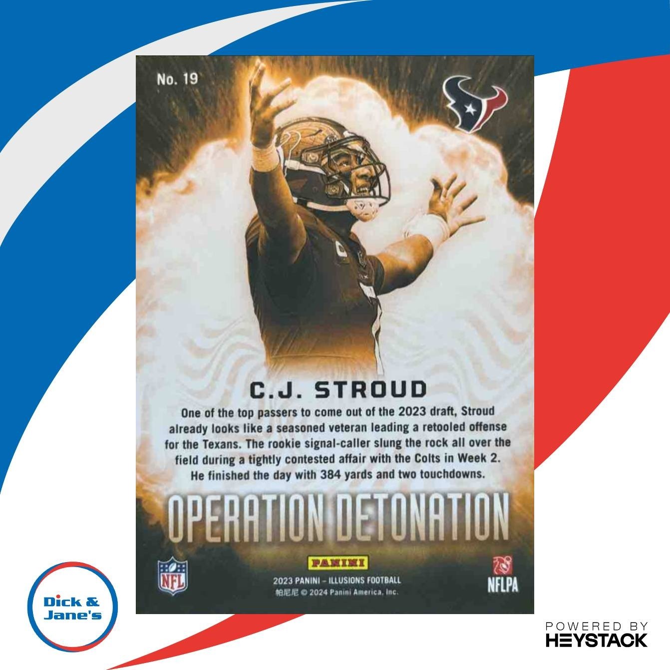 2023 Panini Illusions C.J. Stroud Operation Detonation #19 RC Houston Texans - Sports Cards