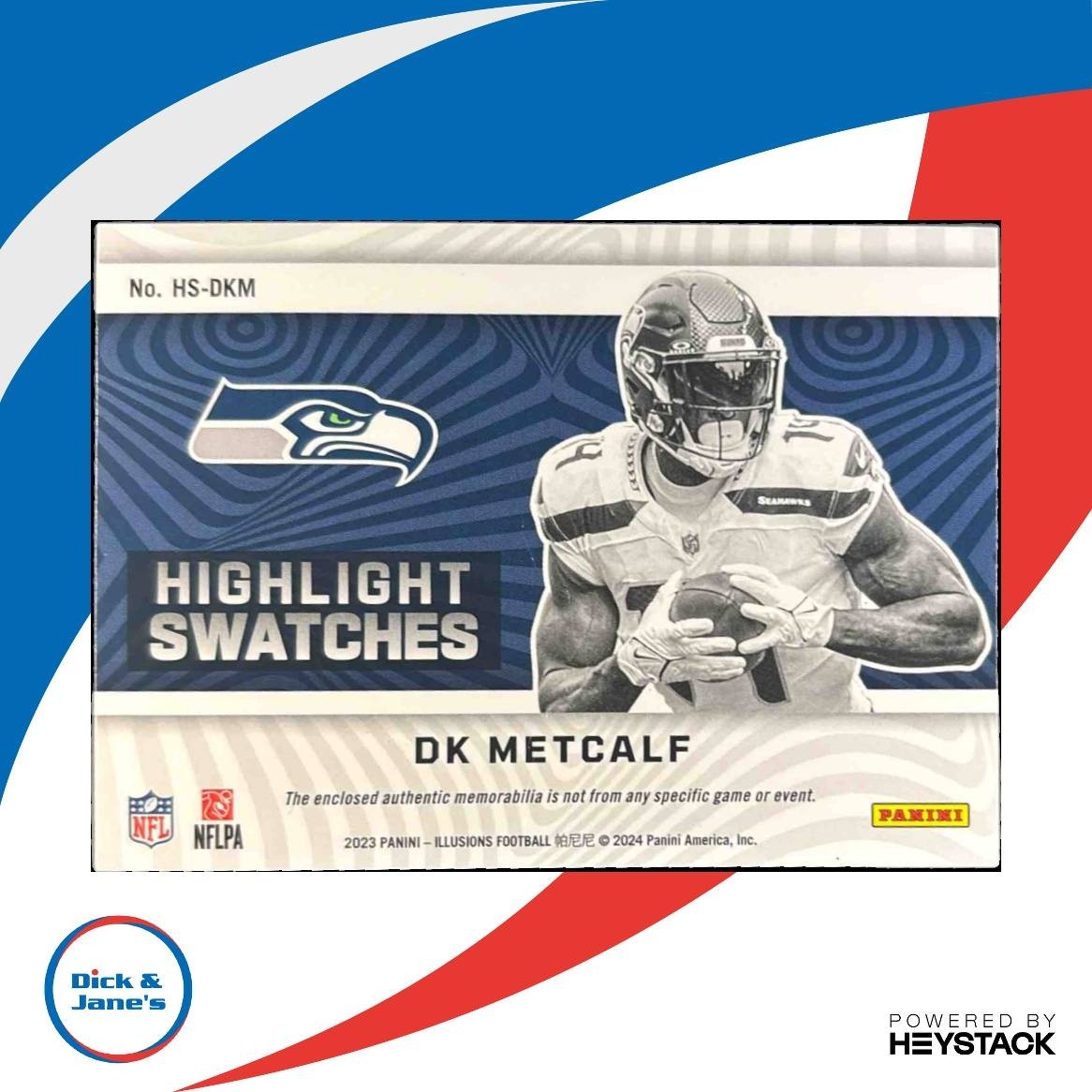 2023 Panini Illusions DK Metcalf Highlight Swatches MEM Seattle Seahawks - Sports Cards