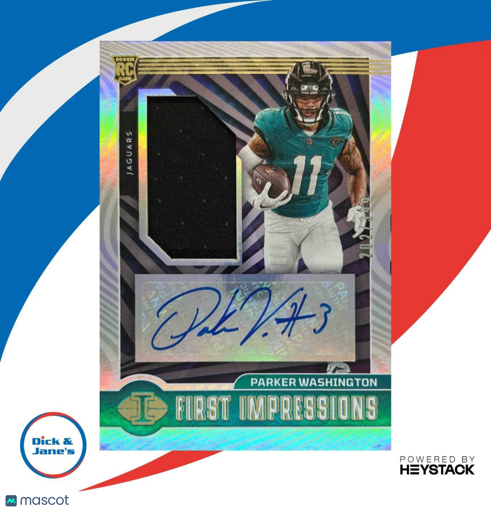 2023 Panini Illusions Parker Washington First Impressions /399 #127 RC Jaguars - Sports Cards
