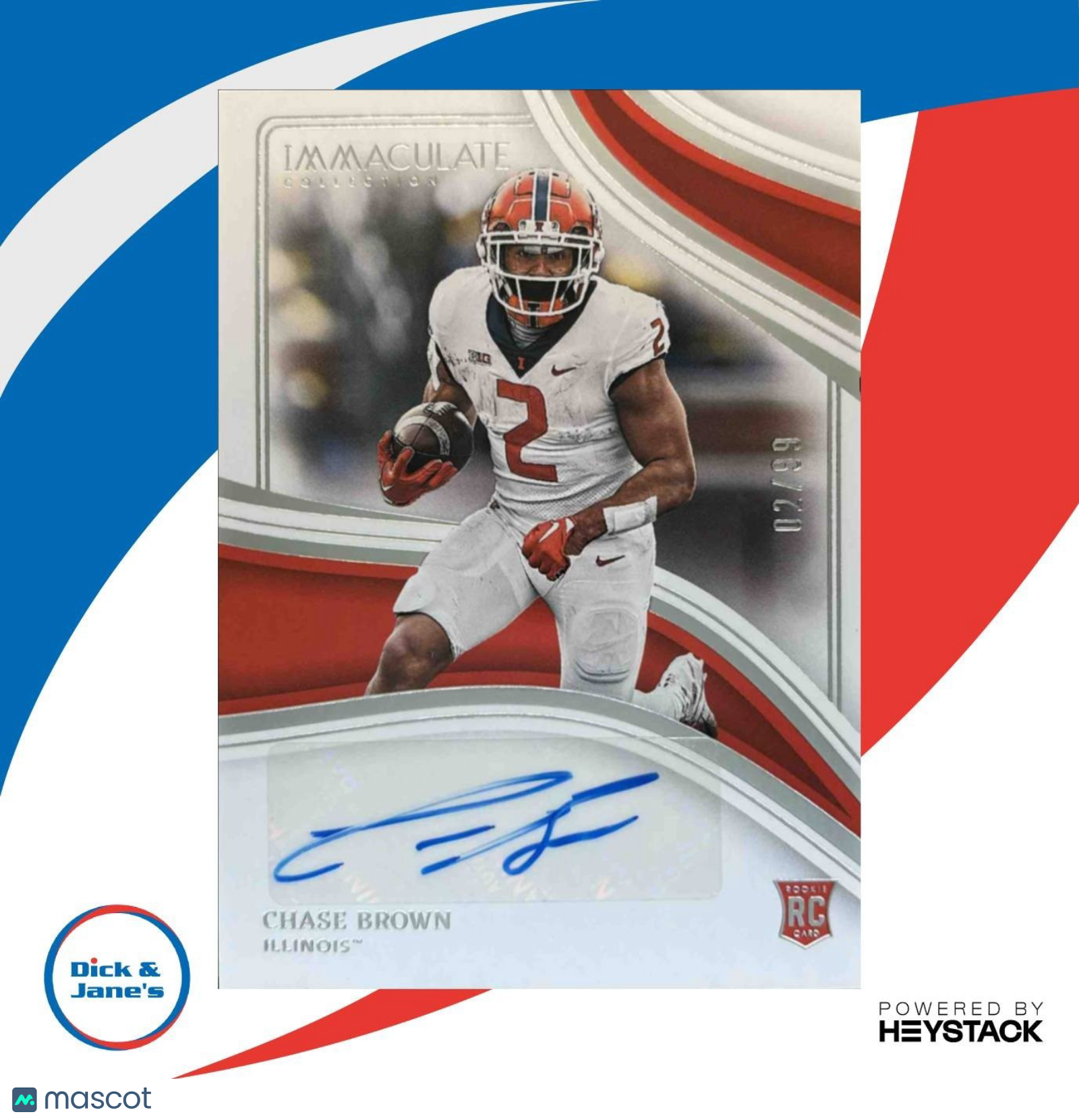 2023 Panini Immaculate Collection Collegiate Chase Brown Rookie Auto 2/99 RC - Sports Cards