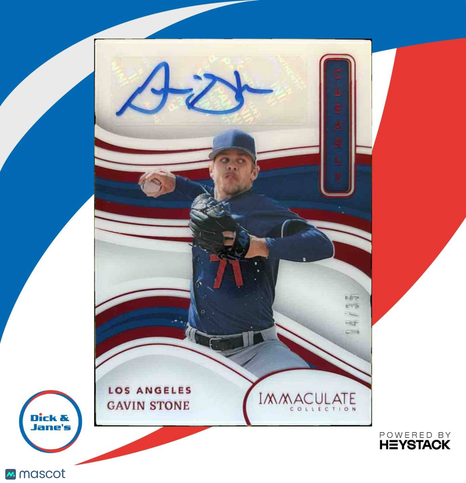 2023 Panini Immaculate Collection Gavin Stone Signatures Red /35 RC Dodgers - Sports Cards