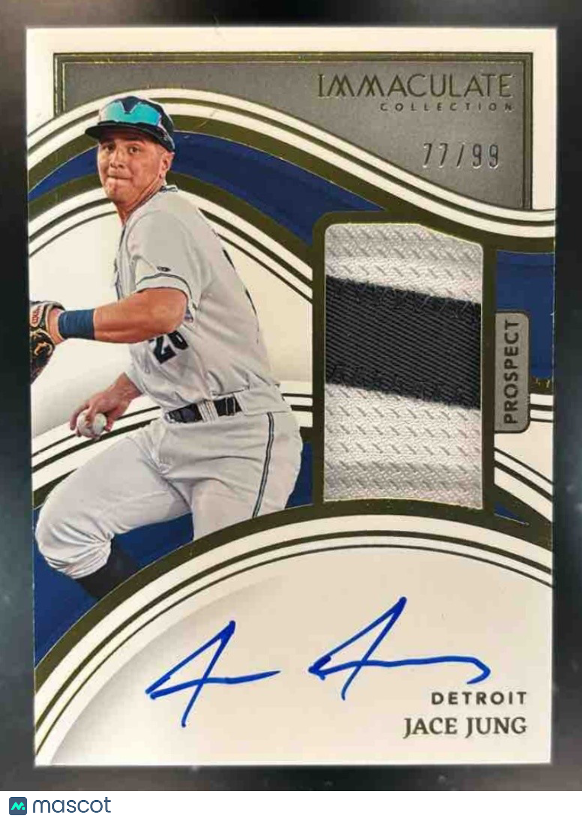 2023 Panini Immaculate Collection Jace Jung Patch Auto /99 RC Detroit Tigers - Sports Cards