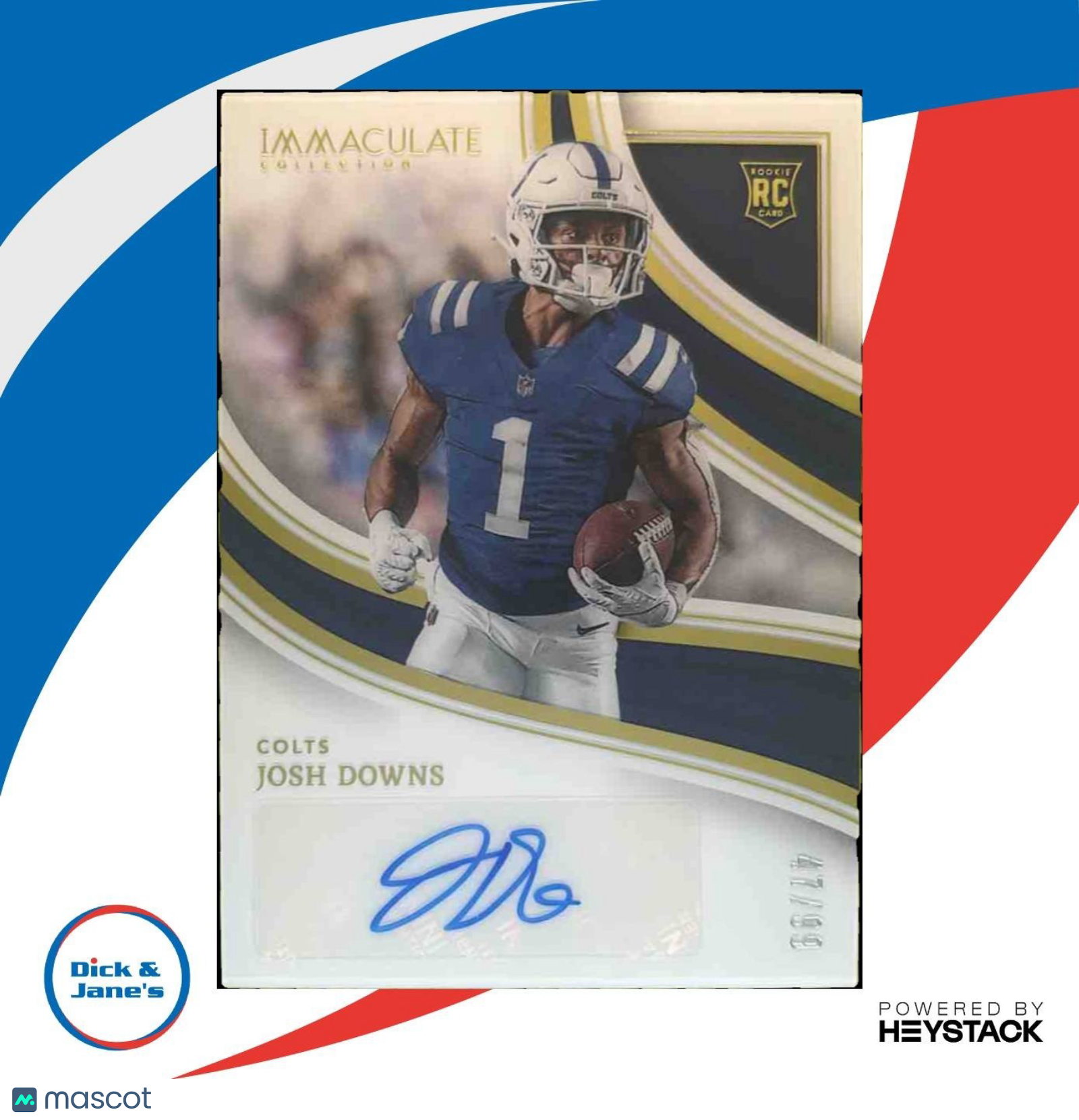 2023 Panini Immaculate Collection Josh Downs Rookie Autos /99 RC Colts - Sports Cards