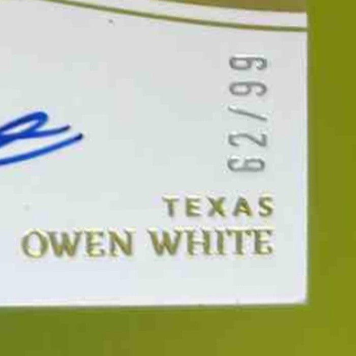 2023 Panini Immaculate Collection Owen White Material Auto /99 MEM Texas Rangers - Sports Cards