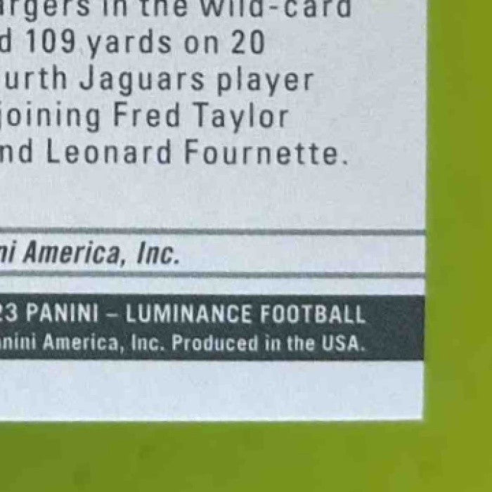 2023 Panini Luminance Travis Etienne Jr. Auto /150 #27 Jacksonville Jaguars - Sports Cards