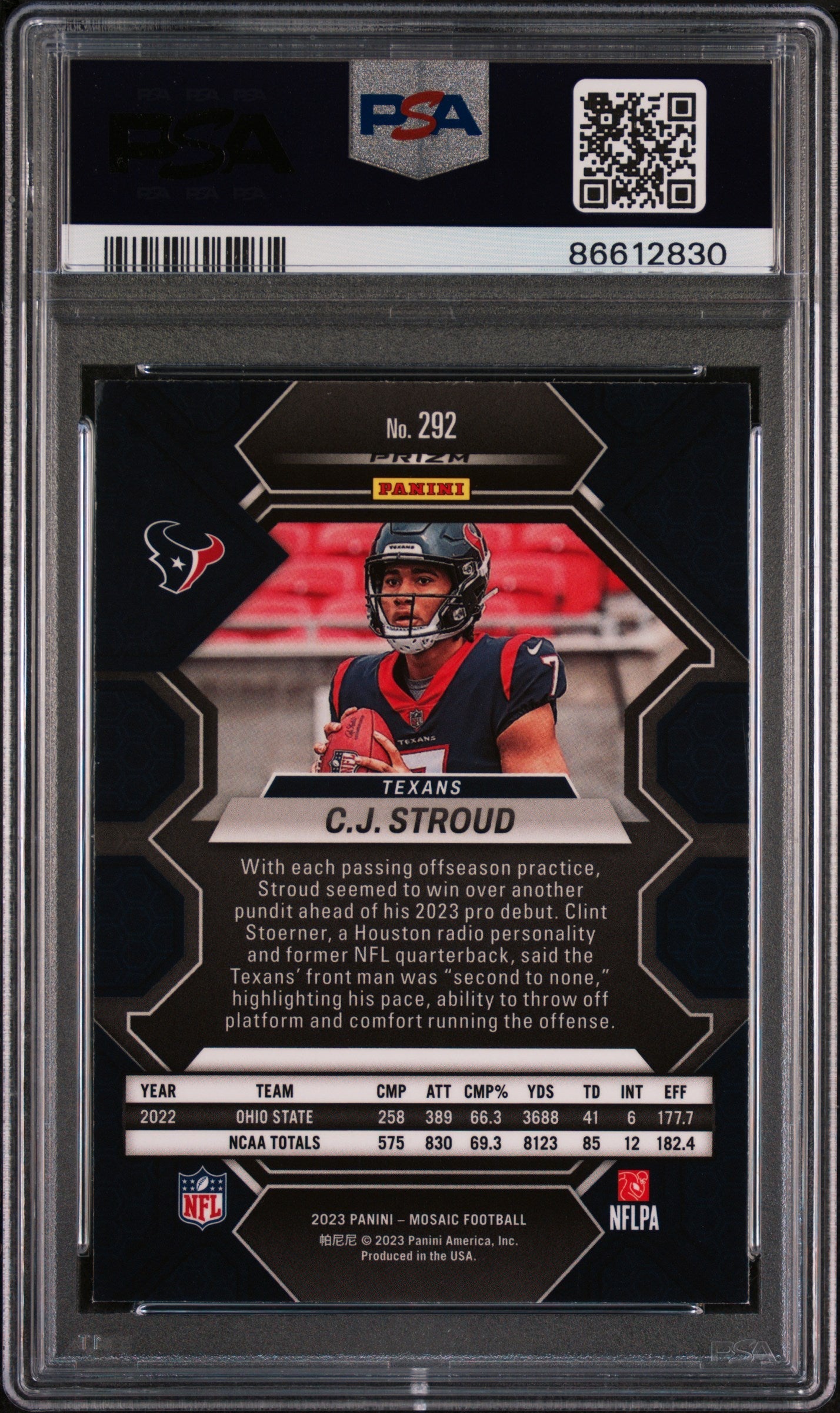 2023 Panini Mosaic CJ Stroud Green #292 PSA 10 - Graded Sports Cards