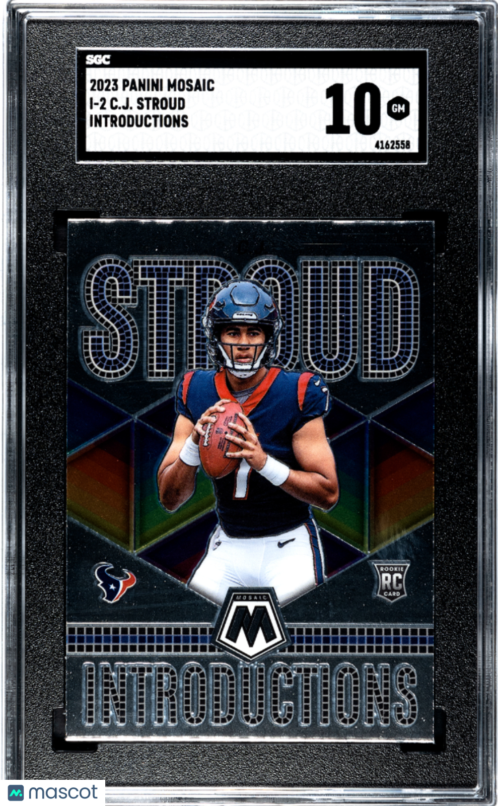 2023 Panini Mosaic CJ Stroud Introductions #I-2 SGC 10 GEM MINT POP 2 Rookie - Graded Sports Cards