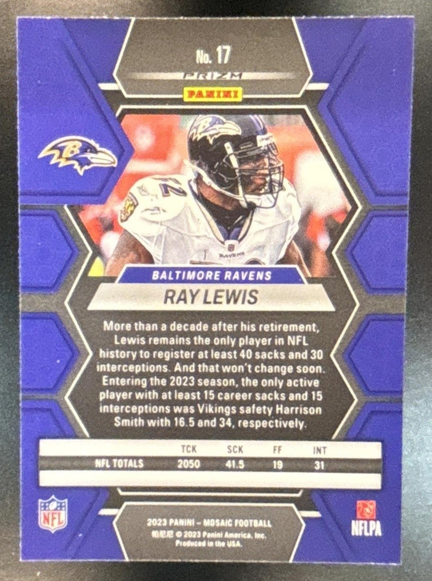 2023 Panini Mosaic Ray Lewis Genesis Mosaic #17 Baltimore Ravens - Sports Cards