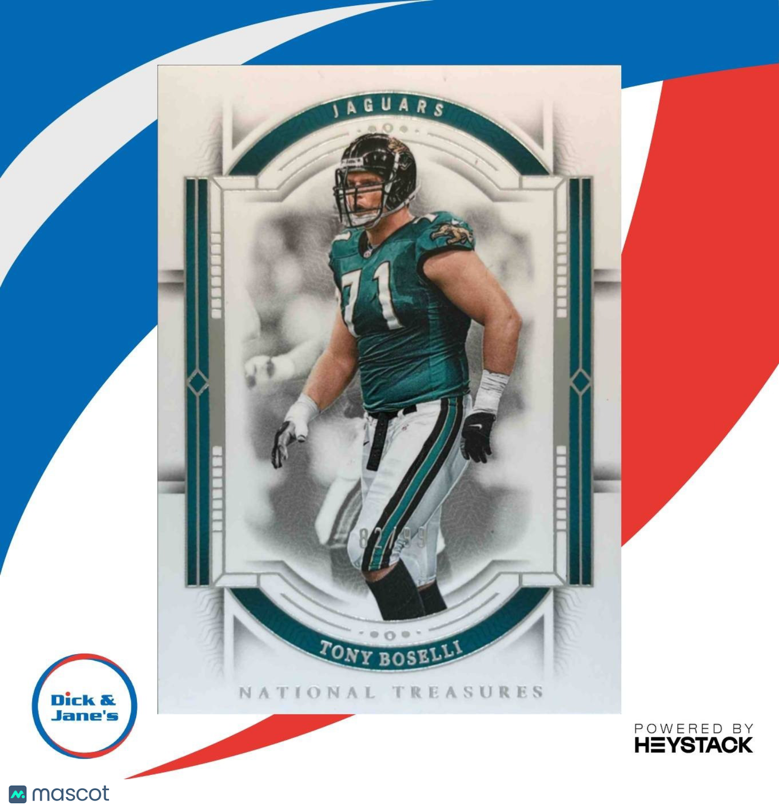 2023 Panini National Treasures Tony Boselli 82/99 #46 Jacksonville Jaguars - Sports Cards