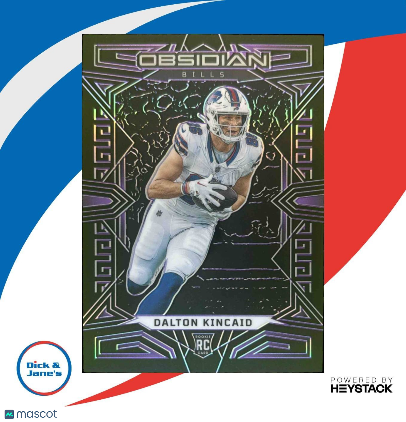 2023 Panini Obsidian Dalton Kincaid Electric Purple 72/75 #108 RC Buffalo Bills - Sports Cards