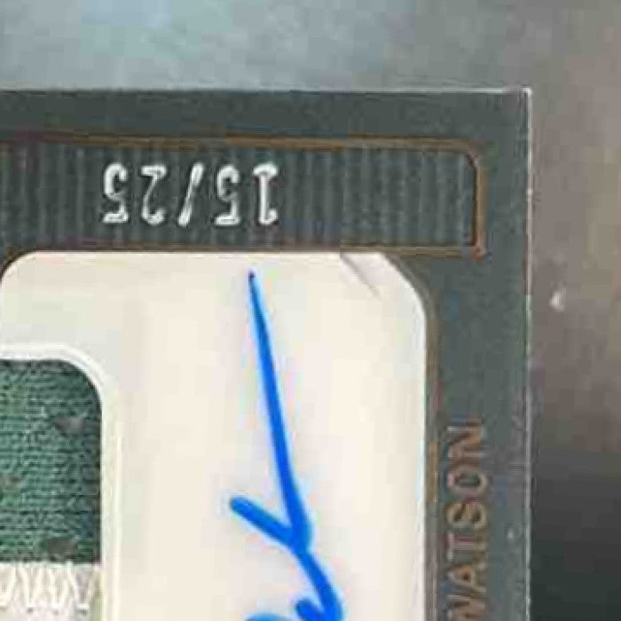 2023 Panini One Christian Watson 2022 Premium Rookie Patch Auto /25 MEM Packers - Sports Cards