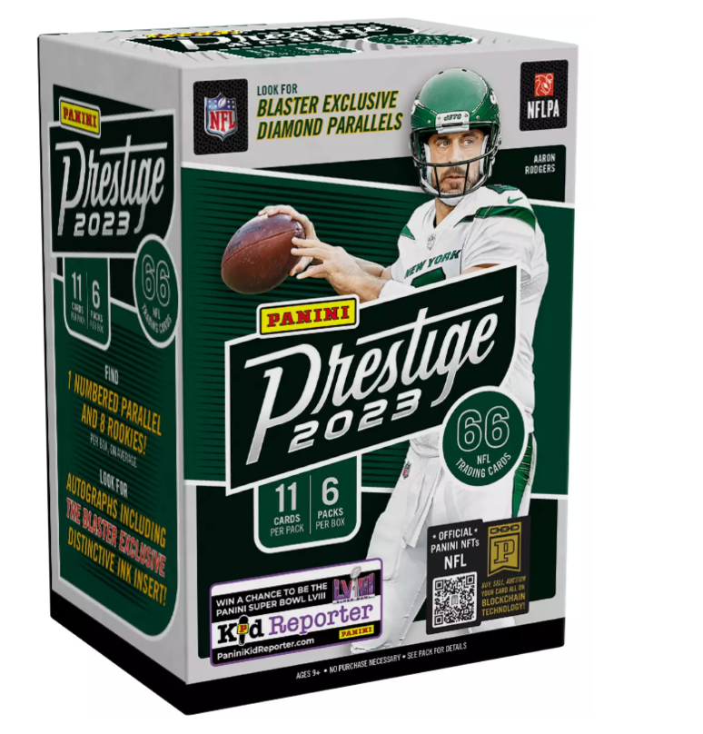 2023 Panini Prestige NFL Trading Cards Blaster Box (8 Rookie Cards) - NFL Blaster