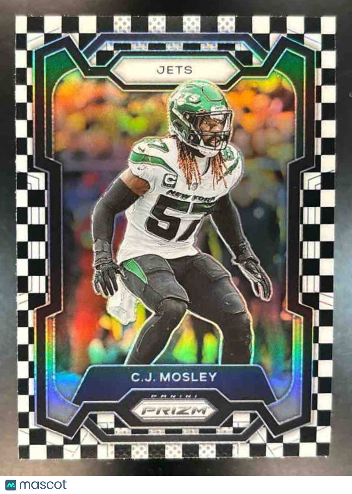 2023 Panini Prizm C.J. Mosley Black and White Checker #230 New York Jets - Sports Cards