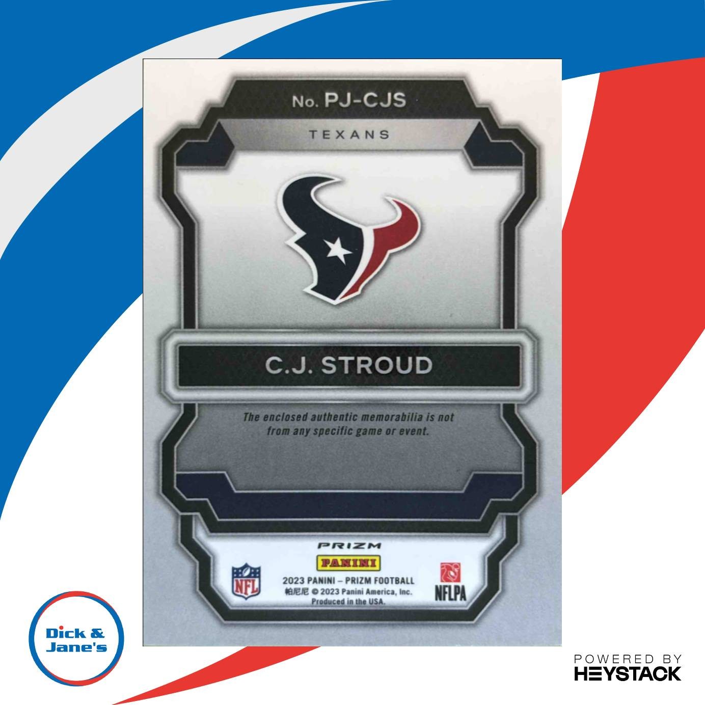2023 Panini Prizm C.J. Stroud Premier Jerseys Neon Green Pulsar Houston Texans - Sports Cards