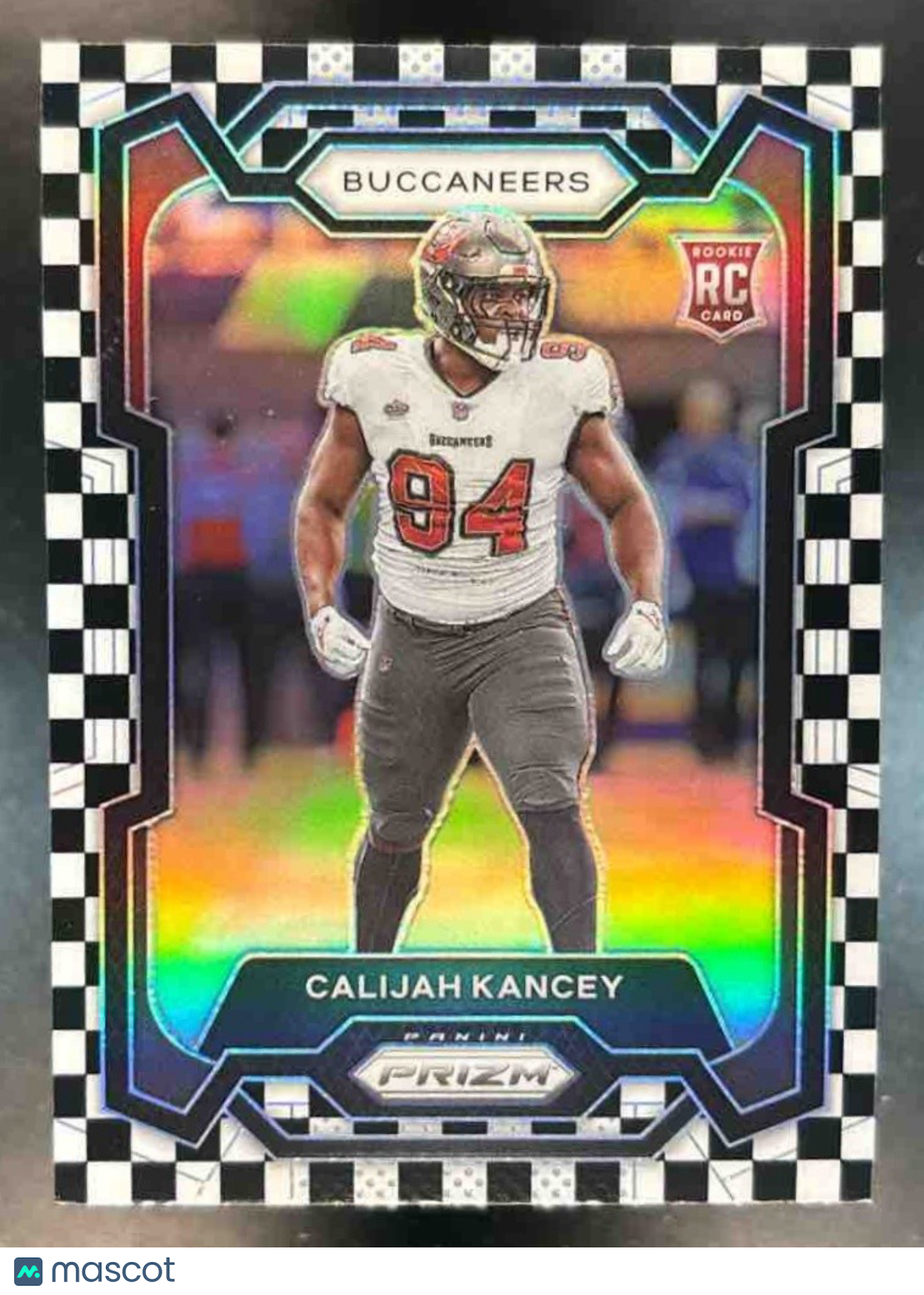 2023 Panini Prizm Calijah Kancey Black and White Checker #393 RC Buccaneers - Sports Cards